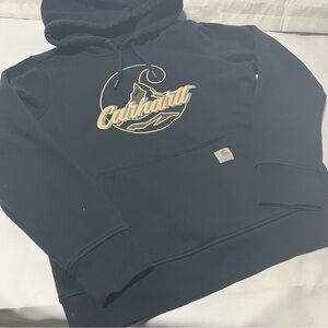 Carhartt Black and Tan Logo Hoodie